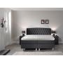 Nice Comfort vlakke boxspring 180x200cm antraciet met Hybrid topper