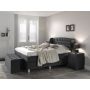 Nice Comfort vlakke boxspring 180x200cm antraciet met Hybrid topper