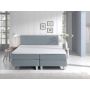 Comfort 2.0 vlakke boxspring 80x200cm lichtblauw