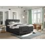 Arizona 1.0 elektrische boxspring 140x200cm antraciet met Hybrid topper