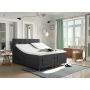 Arizona 1.0 elektrische boxspring 140x200cm antraciet met Hybrid topper
