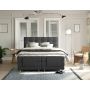 Arizona 1.0 elektrische boxspring 140x200cm antraciet met NASA topper