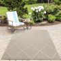 Patara Baka buitenkleed laagpolig rechthoek 80x150cm beige
