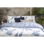 Simple Leaves dekbedovertrek 240x220cm gebroken wit/jeans blauw