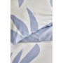 Simple Leaves dekbedovertrek 240x220cm gebroken wit/jeans blauw