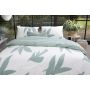 Simple Leaves dekbedovertrek 135x200cm gebroken wit/groen