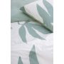 Simple Leaves dekbedovertrek 135x200cm gebroken wit/groen