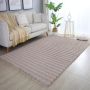 Ambiance 3D vloerkleed fluffy hoogpolig loper 80x150cm beige