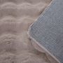 Ambiance 3D vloerkleed fluffy hoogpolig loper 80x150cm beige
