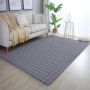 Ambiance 3D vloerkleed fluffy hoogpolig loper 80x250cm grijs