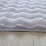 Ambiance 3D vloerkleed fluffy hoogpolig loper 80x150cm zilver