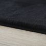 Pouffy vloerkleed fluffy hoogpolig rond Ø 120cm zwart