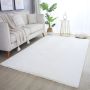 Pouffy vloerkleed fluffy hoogpolig loper 60x110cm crème