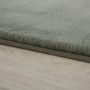 Pouffy vloerkleed fluffy hoogpolig rond Ø 120cm groen