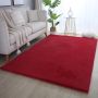 Pouffy vloerkleed fluffy hoogpolig loper 60x110cm rood