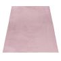 Pouffy vloerkleed fluffy hoogpolig rechthoek 120x170cm roze