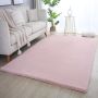 Pouffy vloerkleed fluffy hoogpolig rechthoek 140x200cm roze