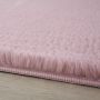 Pouffy vloerkleed fluffy hoogpolig rechthoek 140x200cm roze
