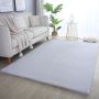 Pouffy vloerkleed fluffy hoogpolig rechthoek 120x170cm zilver