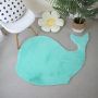 Caty Walvis effen kindervloerkleed fluffy hoogpolig 80x120cm mintgroen