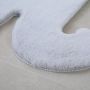 Caty Olifant effen kindervloerkleed fluffy hoogpolig 80x100cm zilver