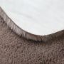 Caty Dino effen kindervloerkleed fluffy hoogpolig 80x100cm beige