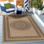 Dhaka Shapl binnen- & buitenkleed rechthoek 280x370cm jute zwart