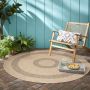 Comilla Nipu buitenkleed rond Ø 160cm jute zwart