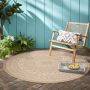 Comilla Rishi buitenkleed rond Ø 120cm jute beige