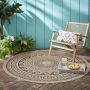 Comilla Rishi buitenkleed rond Ø 120cm jute zwart