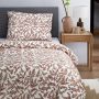 Cinderella Lotta 1-persoons dekbedovertrekset 140x220cm katoen terra