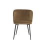 ELYNA eetkamerstoel velvet 56x55x79cm bruin met mat zwart poten