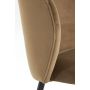 ELYNA eetkamerstoel velvet 56x55x79cm bruin met mat zwart poten