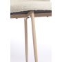 ELYNA eetkamerstoel bouclé (lus) 56x55x79cm crème met crème poten