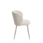 ELYNA eetkamerstoel bouclé (lus) 56x55x79cm crème met crème poten