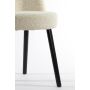 ECKLEY eetkamerstoel bouclé (lus) 56x47x79cm crème met zwart poten