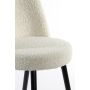 ECKLEY eetkamerstoel bouclé (lus) 56x47x79cm crème met zwart poten