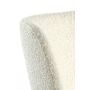 ECKLEY eetkamerstoel bouclé (lus) 56x47x79cm crème met zwart poten