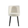 ECKLEY eetkamerstoel bouclé (lus) 56x47x79cm crème met zwart poten