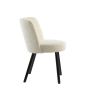ECKLEY eetkamerstoel bouclé (lus) 56x47x79cm crème met zwart poten