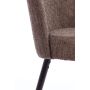 ECKLEY eetkamerstoel teddy 56x47x79cm bruin met zwart poten