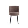 ECKLEY eetkamerstoel teddy 56x47x79cm bruin met zwart poten