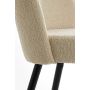 ECKLEY eetkamerstoel teddy 56x47x79cm zand met zwart poten