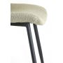 KATE eetkamerstoel bouclé (lus) 58,5x47,5x82,5cm zand met zwart poten