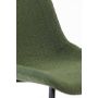 KATE eetkamerstoel bouclé (lus) 58,5x47,5x82,5cm donker groen met zwart poten
