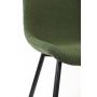 KATE eetkamerstoel bouclé (lus) 58,5x47,5x82,5cm donker groen met zwart poten