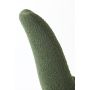 KATE eetkamerstoel bouclé (lus) 58,5x47,5x82,5cm donker groen met zwart poten