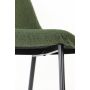 KATE eetkamerstoel bouclé (lus) 58,5x47,5x82,5cm donker groen met zwart poten