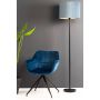 JAIMY eetkamerstoel velvet 62x52x81cm blauw met zwart poten