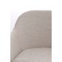 LEONE eetkamerstoel bouclé (lus) 59x58,5x82cm taupe met zwart poten
